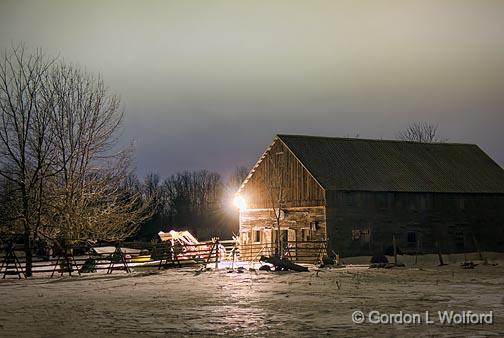 Barn Under A Bright Night Sky_21107-14.jpg - Photographed near Smiths Falls, Ontario, Canada.